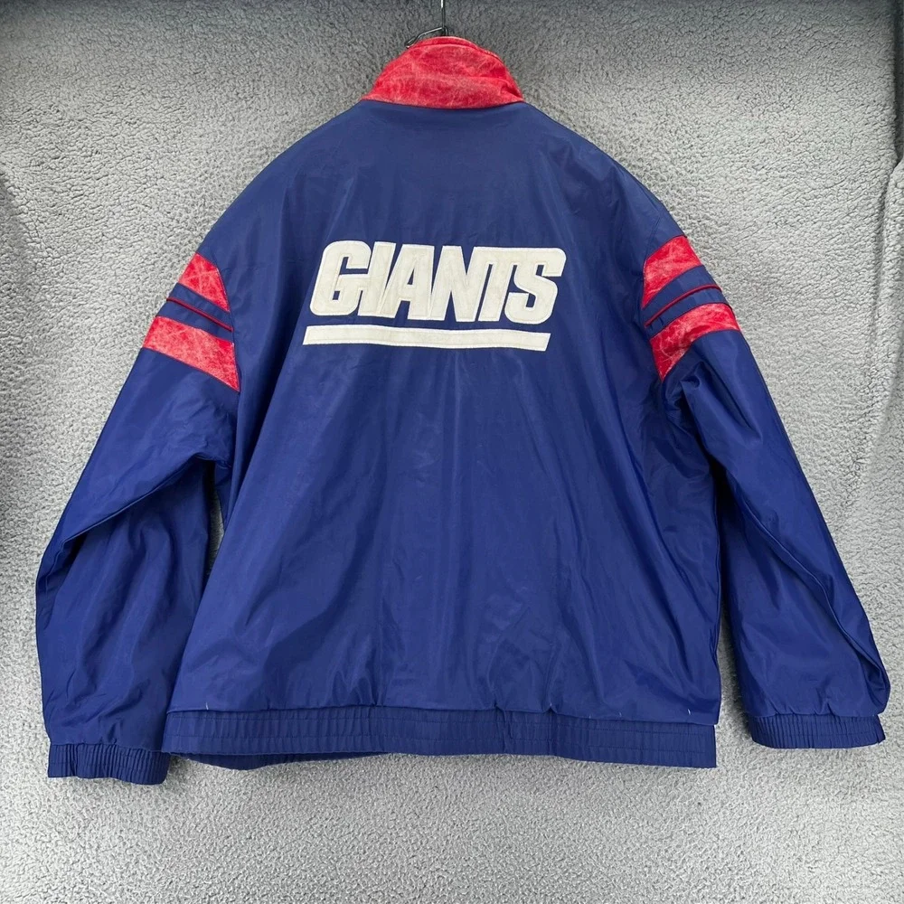 New‎ York Giants Vintage Reebok NFL Full Zip Puffer Jacket Men XL 80's-90's READ